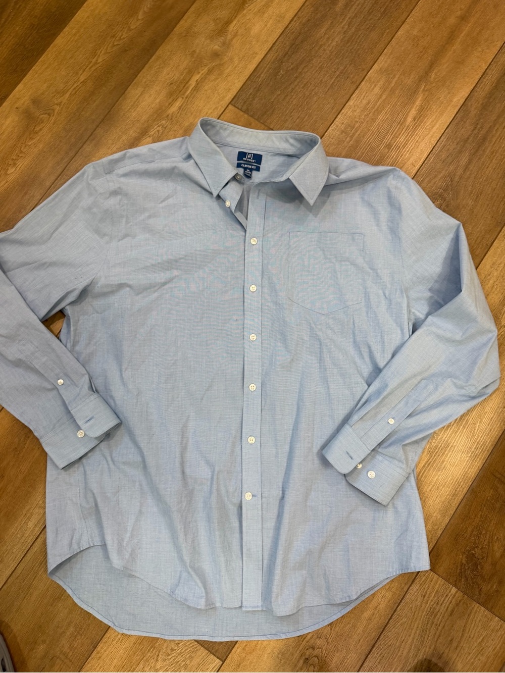 George Light Blue Long-Sleeve Dress Shirt - Point Collar